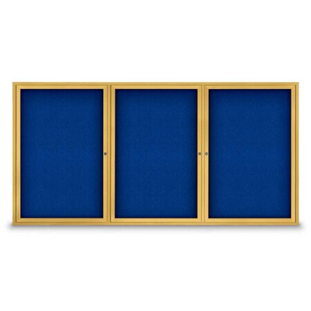 United Visual Products Sliding Door Indoor Enclosed Corkboard, 9 UV9029ACS-WHITE-RUBBER